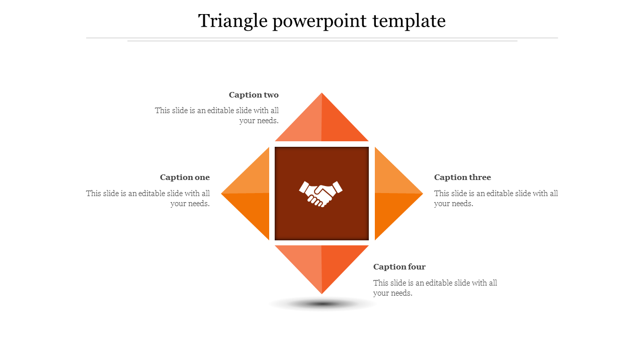 triangle powerpoint template-Orange